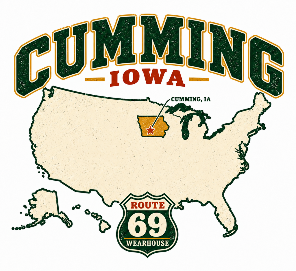 Back of Cumming High School white tee
