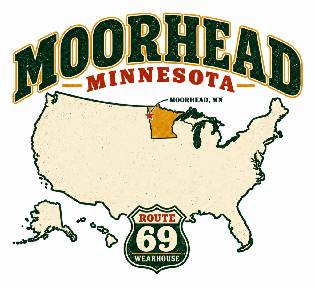 Back of Moorhead Coffee House white tee